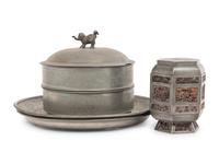 Four Chinese Pewter Articles