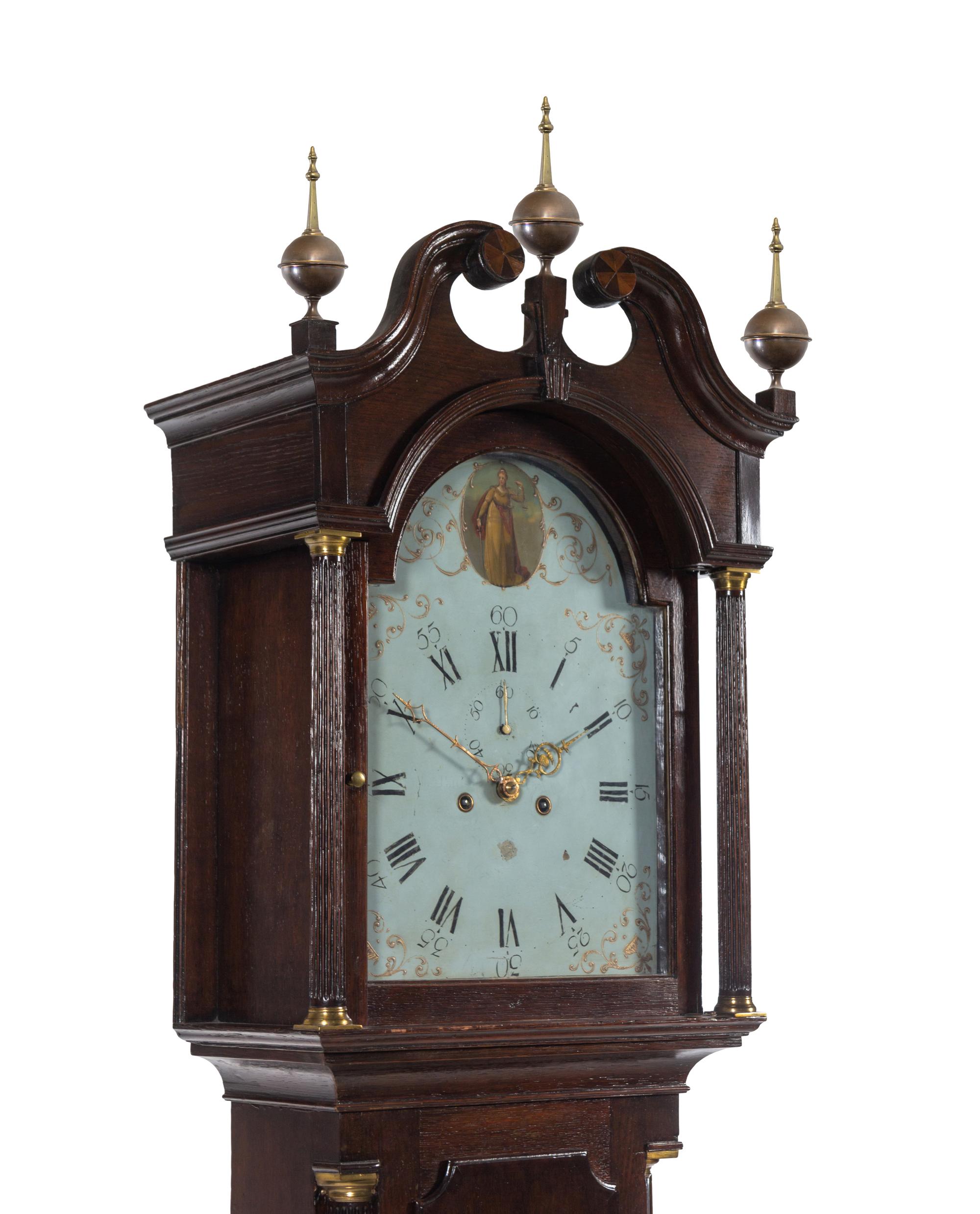 A George III Oak Tall Case Clock