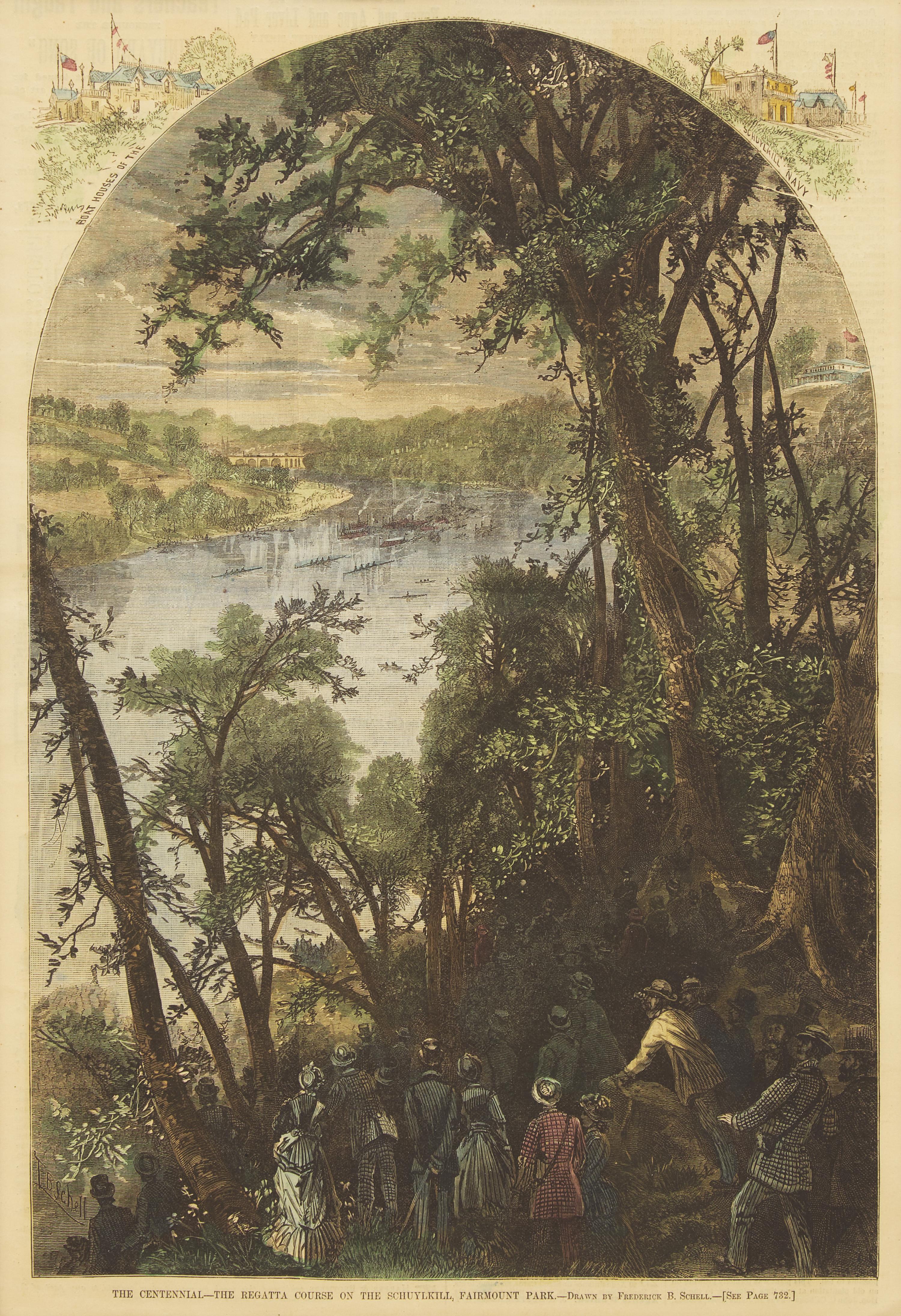 [Philadelphia] Group of 8 views and scenes of Philadelphia and Pennsylvania
