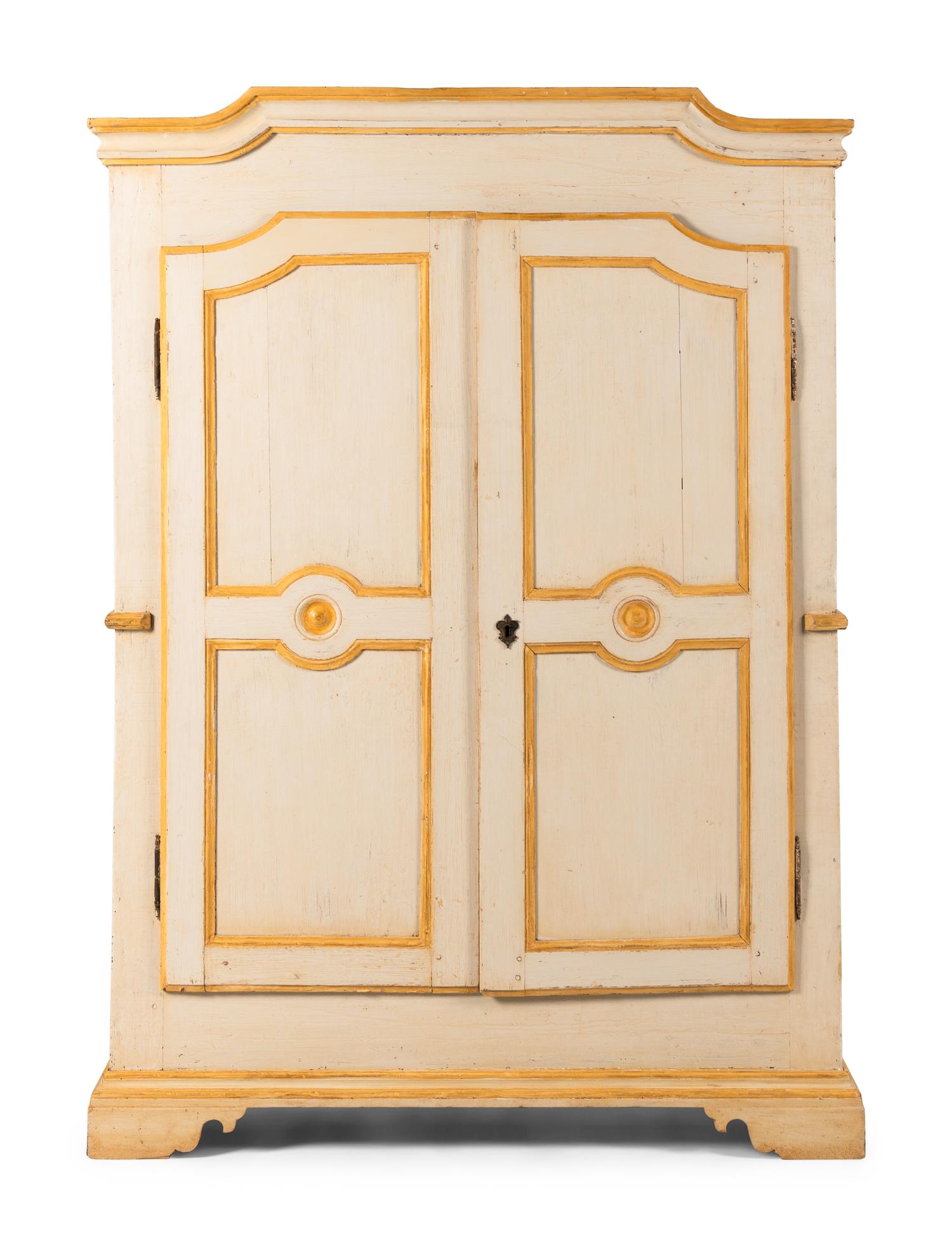 A Continental Style White-Painted Armoire