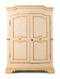 A Continental Style White-Painted Armoire