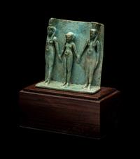 An Egyptian Faience Triad Amulet