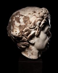A Roman Marble Satyr Head