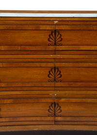 A Directoire Style White Marble Top Mahogany Dresser — 20TH CENTURY