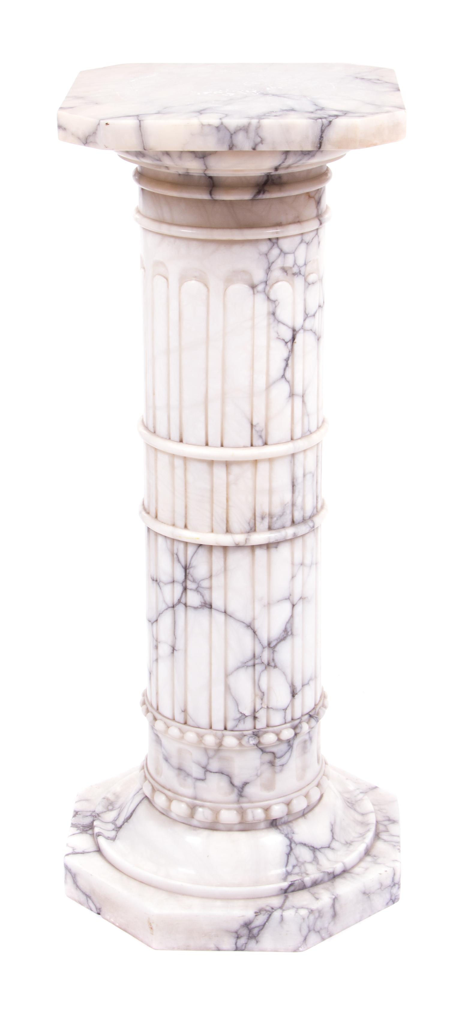 An Italian Alabaster Column Height 32 1/2 inches. — 19TH/20TH CENTURY