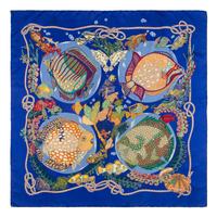 Hermès, Four Printed Silk Scarves