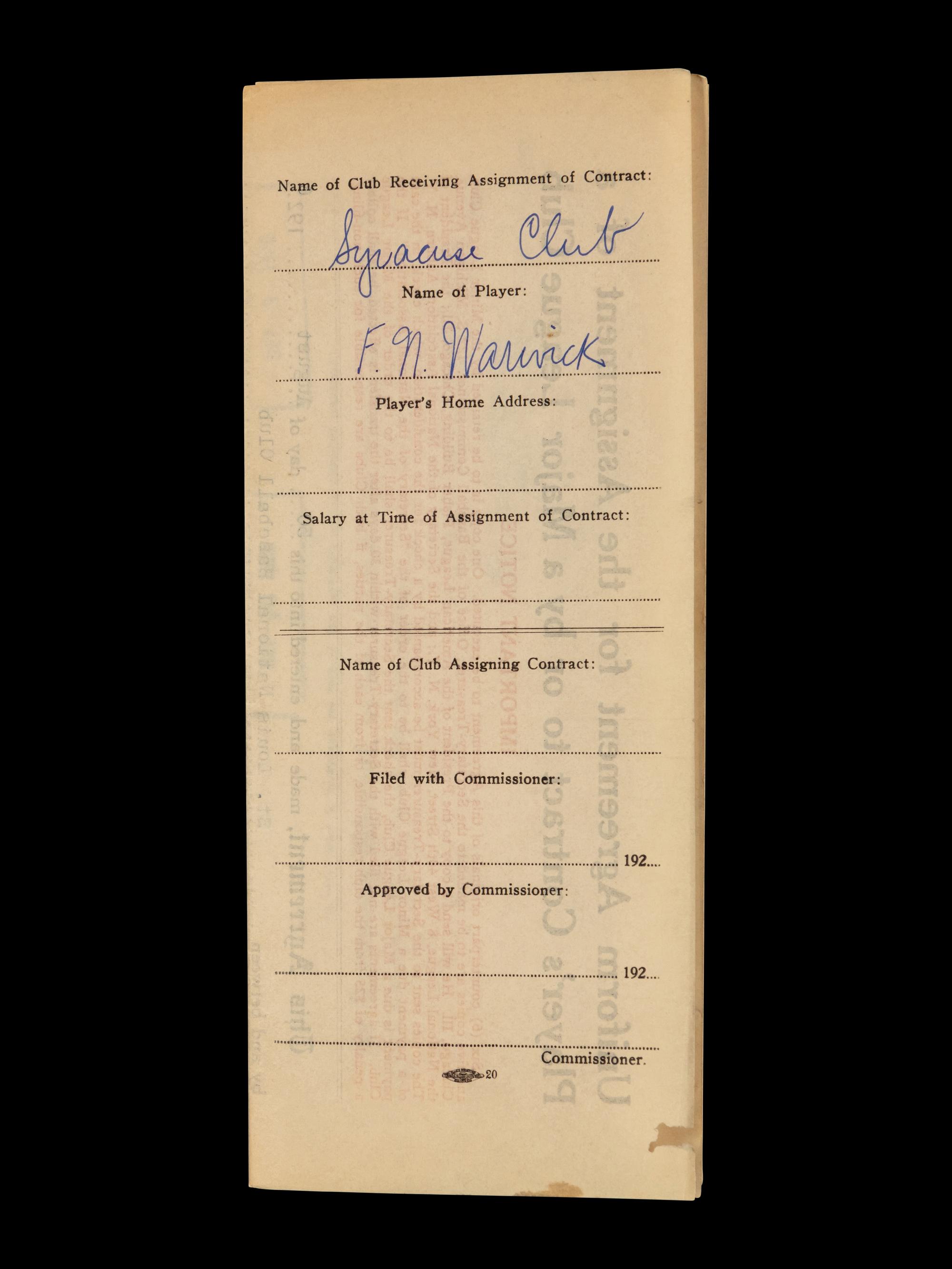 A Group of 15 1920s-30s St. Louis Cardinals Contract Agreements All Signed by Branch Rickey