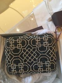 Judith Leiber Black Geometric Motif Minaudiere