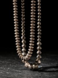 Navajo Stamped Silver Pearl Necklaces