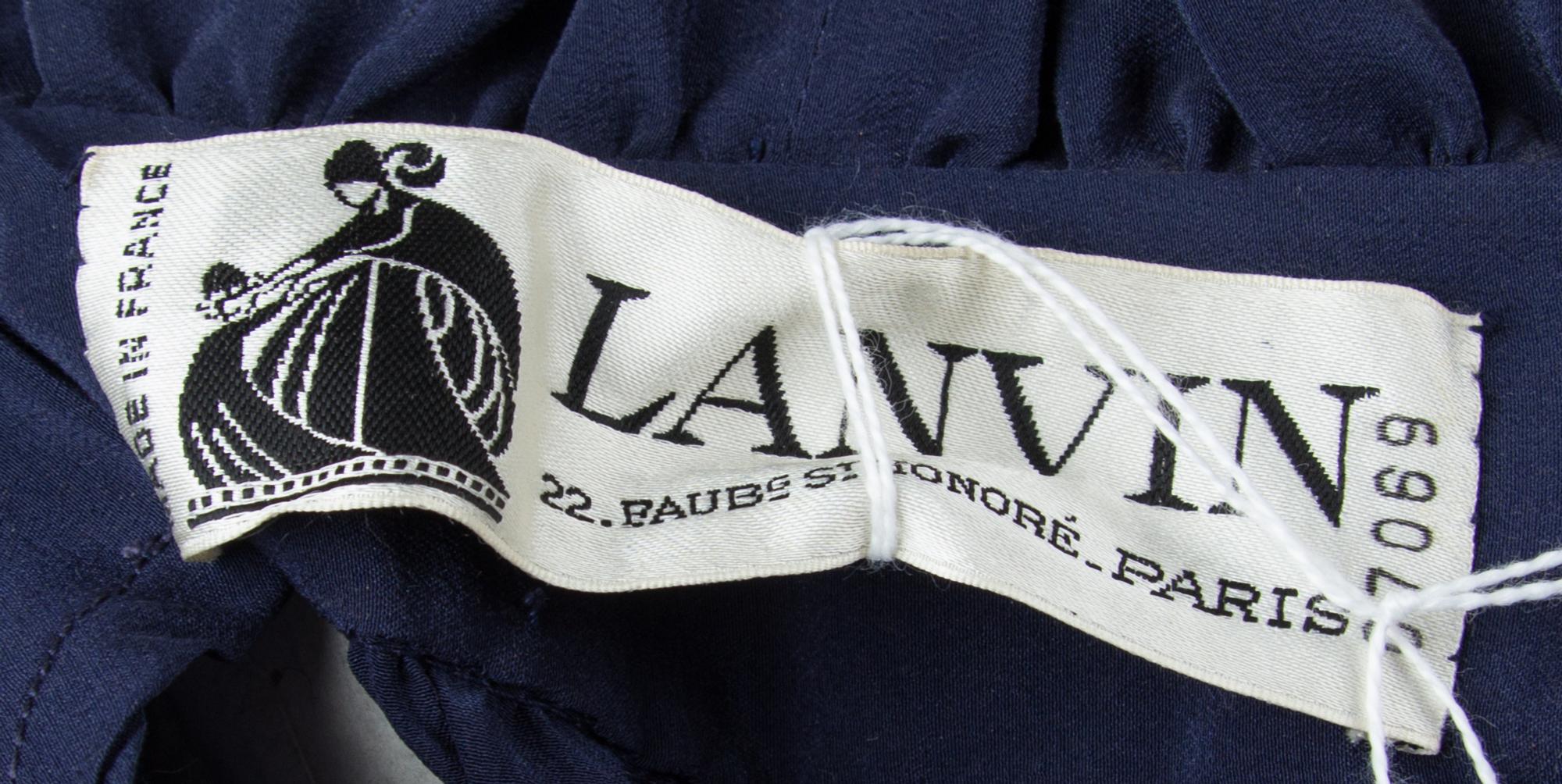 A Lanvin Navy and Red Dress Ensemble, Size 38.