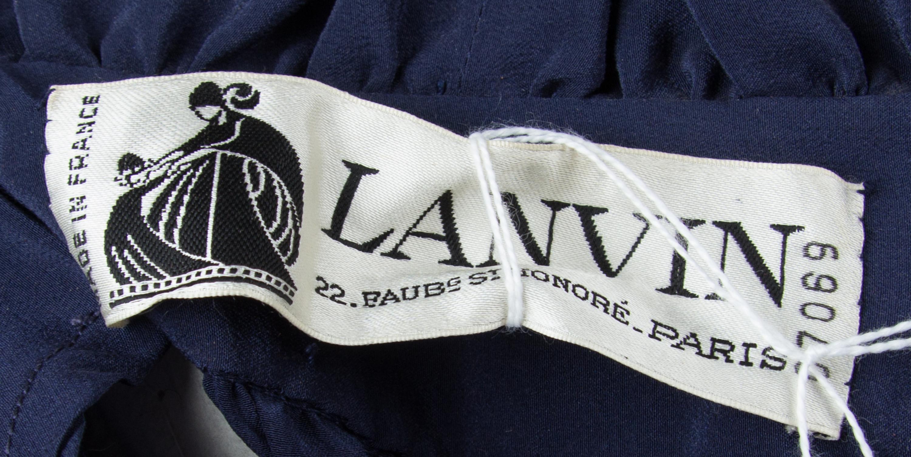 A Lanvin Navy and Red Dress Ensemble, Size 38.