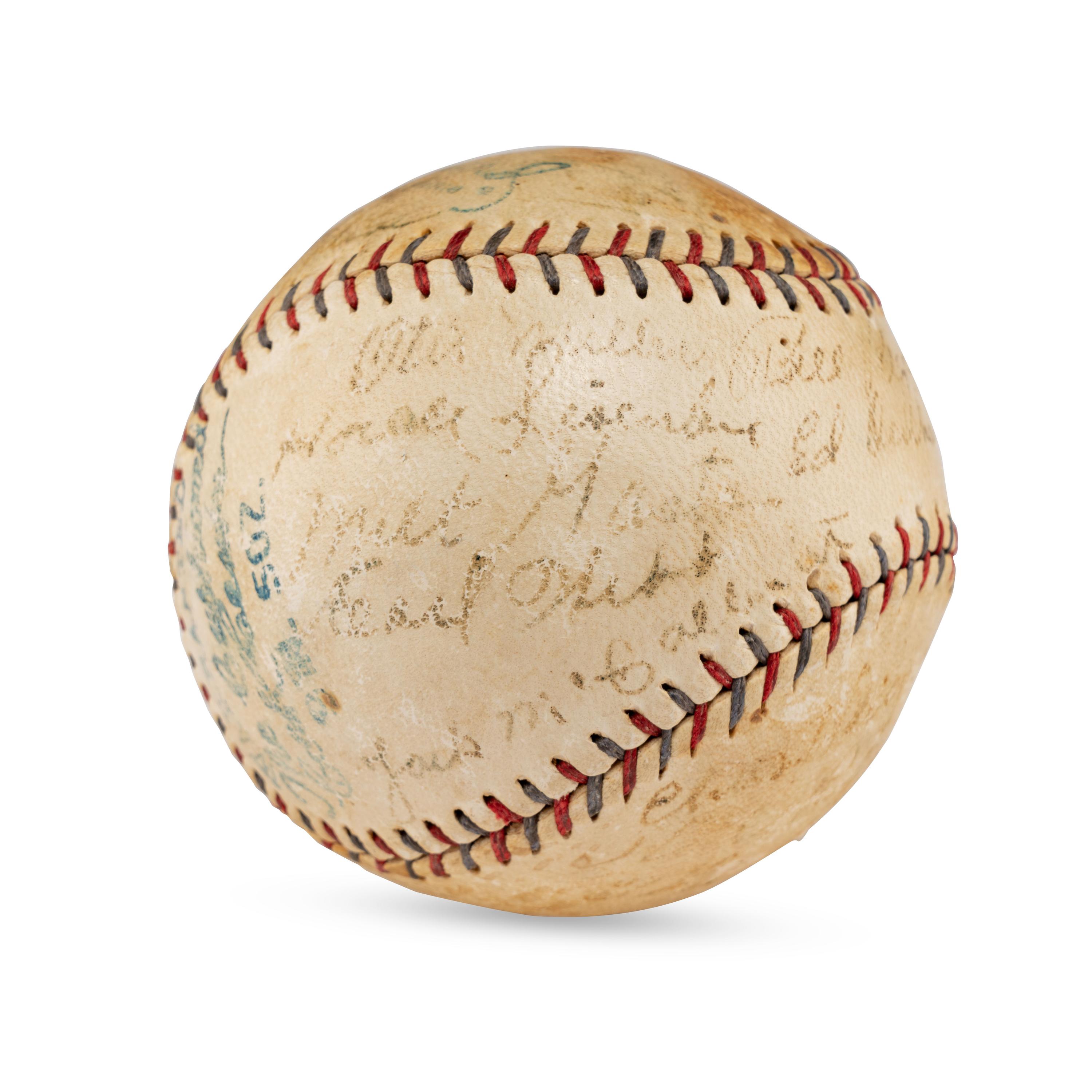 A 1930 Boston Red Sox Team Signed Autograph Baseball (Beckett Authentication Services Letter of Authenticity)