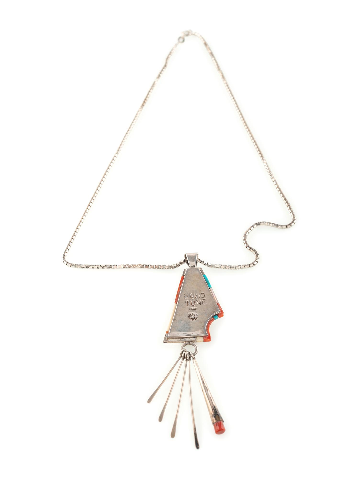 Sterling Silver and Mosaic Inlay Pendant
