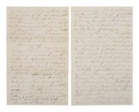 [LINCOLN ASSASSINATION]. Letter from Allen Houghton, paymaster of the western branch of the Union Army, regarding news of Lincoln's death reaching St. Louis. 15 April 1865.