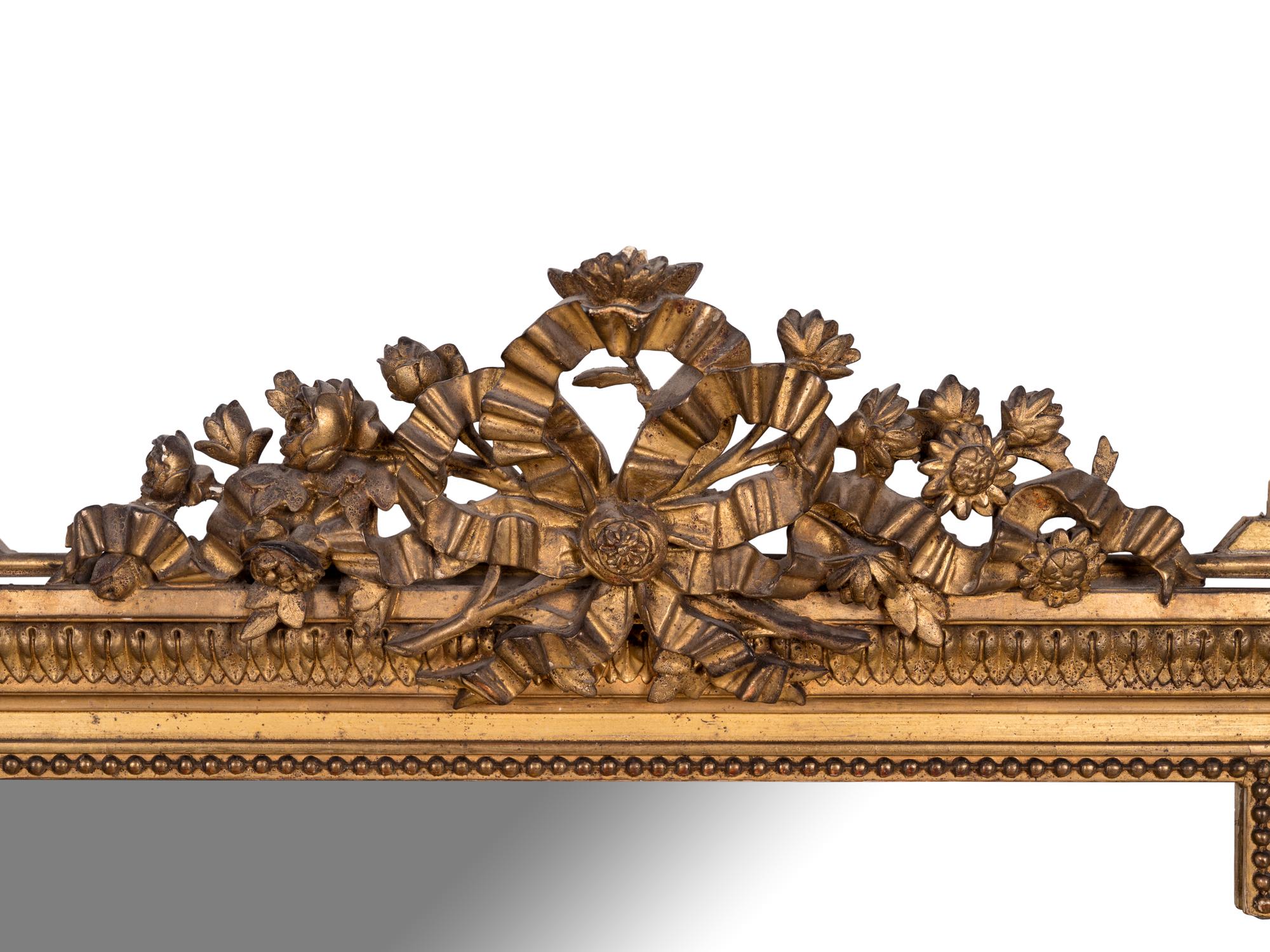 A Louis XVI Style Giltwood Mirror