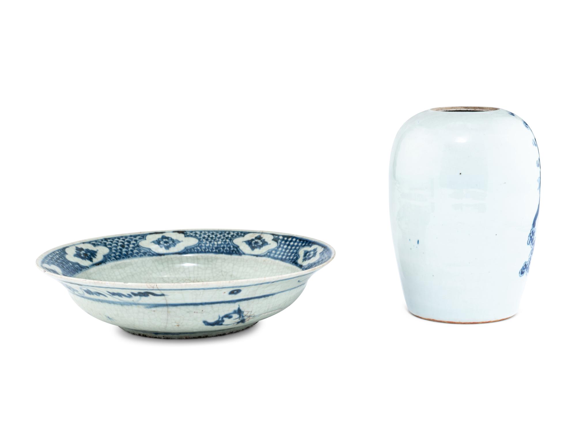 Two Chinese Blue and White Porcelain Wares