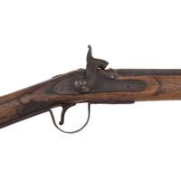 Native American Tacked & Decorated Percussion Trade Gun by Hollis & Sons
