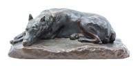 A Bronzed Resin Model of a Pinscher Width 12 inches. — After Bashka Paeff (American, 1894-1979)