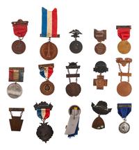 [CIVIL WAR]. A group of 29 GAR medals and ribbons associated with the Battle of Gettysburg, including: