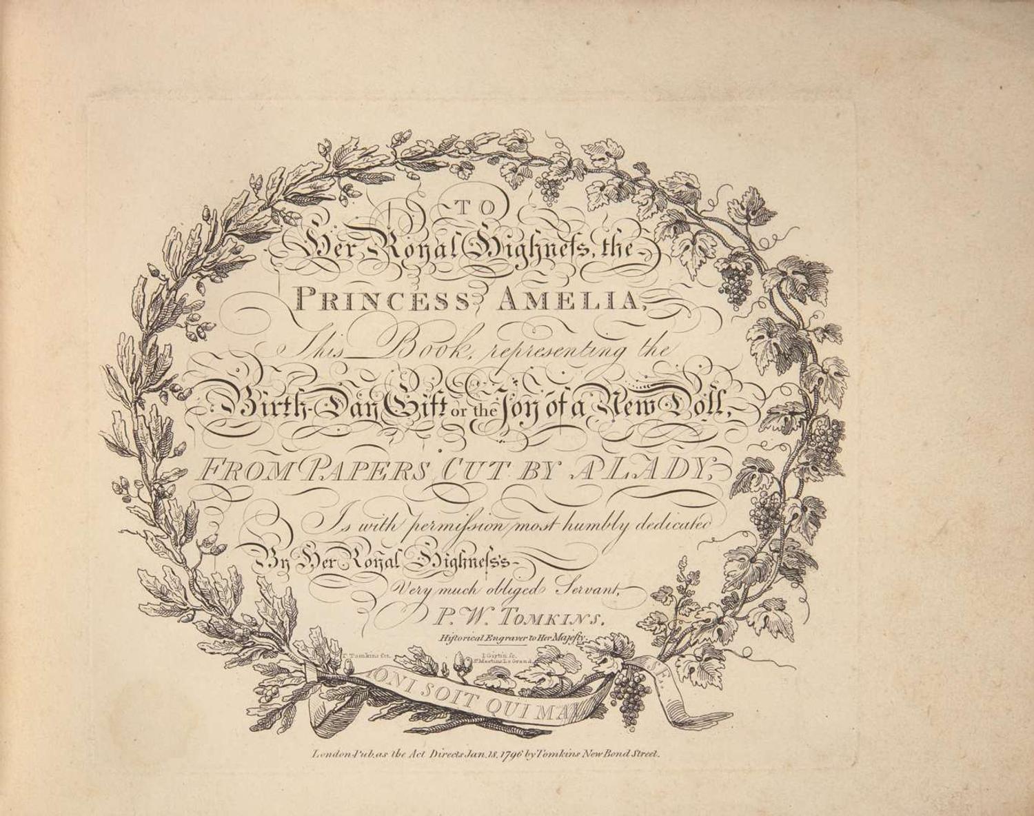 [Children's & Illustrated] (Upton, Elizabeth Boughton): To Her Royal Highness, the Princess Amelia, This Book, representing the Birth-Day Gift or the Joy of a New Doll...