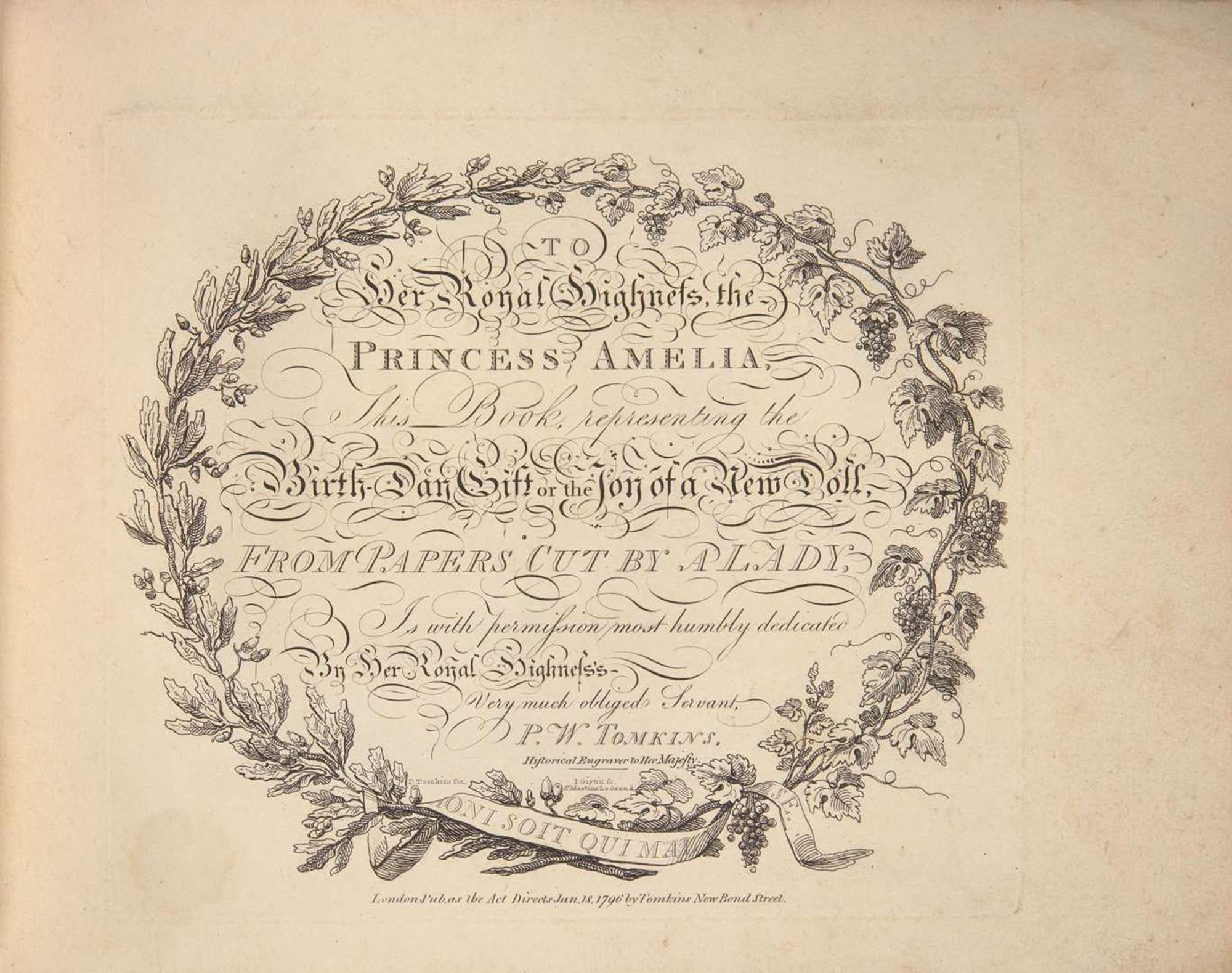 [Children's & Illustrated] (Upton, Elizabeth Boughton): To Her Royal Highness, the Princess Amelia, This Book, representing the Birth-Day Gift or the Joy of a New Doll...
