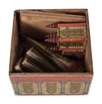 Two Lithograph Paper on Wood Building Block Sets