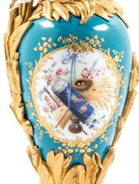A Sèvres Style Gilt Bronze Mounted Porcelain Ewer
