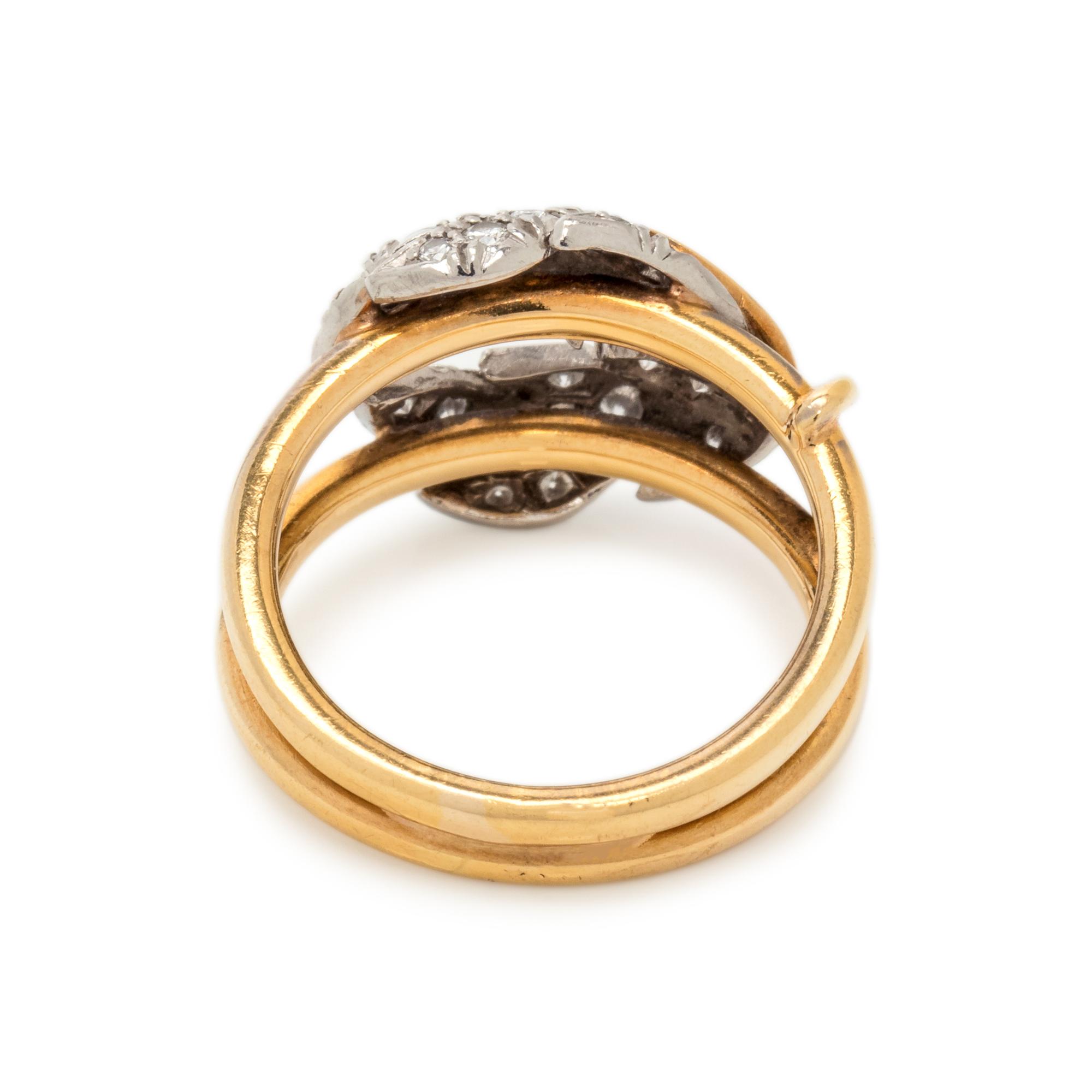 TIFFANY & CO., SCHLUMBERGER, DIAMOND 'TWO LEAVES' RING