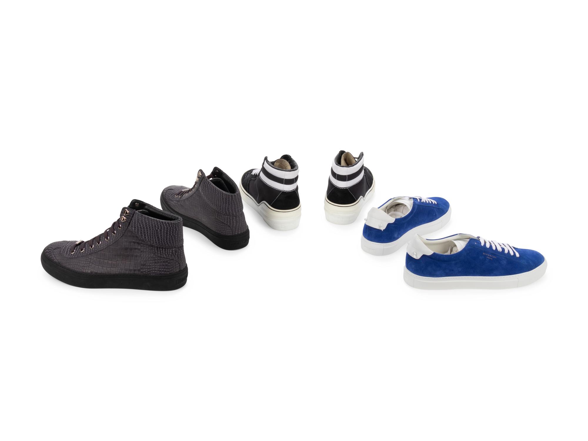 Three Pairs of Men's Designer Shoes; One Jimmy Choo, Two Givenchy, c.2017 — BNY 241, 247, 256