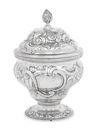 A George III Silvered Covered Jar