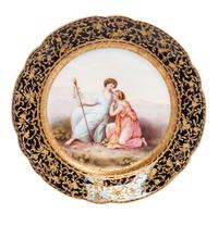 A Continental Porcelain Cabinet Plate Diameter 9 1/4 inches.