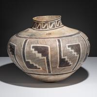 Massive Ancestral Pueblo, Snowflake Black-on-White Pottery Olla