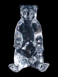 A French Glass Bear Figure