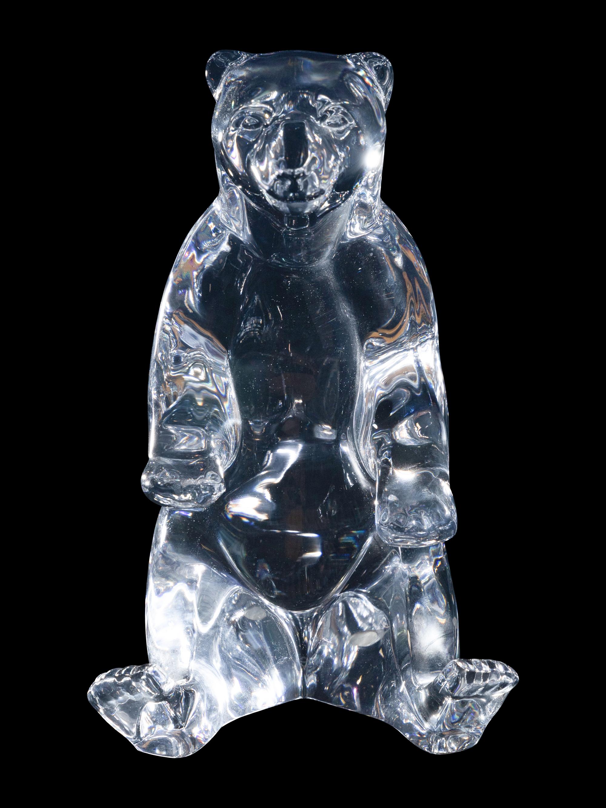 A French Glass Bear Figure