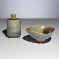 Berndt Friberg (Swedish, 1899–1981) — Bud Vase and Bowl, c. 1970