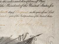 WILSON, Woodrow (1856-1924). A group of 3 items signed by Woodrow Wilson and Edith Bolling Wilson, highlighted by presidential signed appointment.