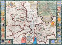 (MAP) SPEED, JOHN. Oxfordshire. 1605. Engraved with hand-coloring.
