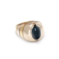 BICOLOR GOLD AND CAT'S EYE TOURMALINE RING