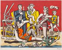 After Fernand Leger, (French, 1881-1955), Les Loisirs sur fond Rouge