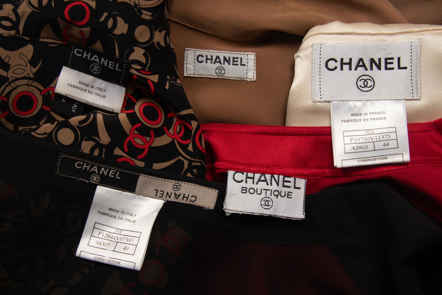 Five Chanel Blouses