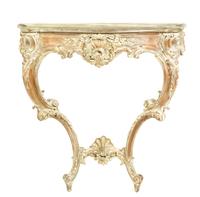 A Louis XV Style Cerused Oak Console Table Height 35 x width 34 x depth 15 inches. — 20TH CENTURY