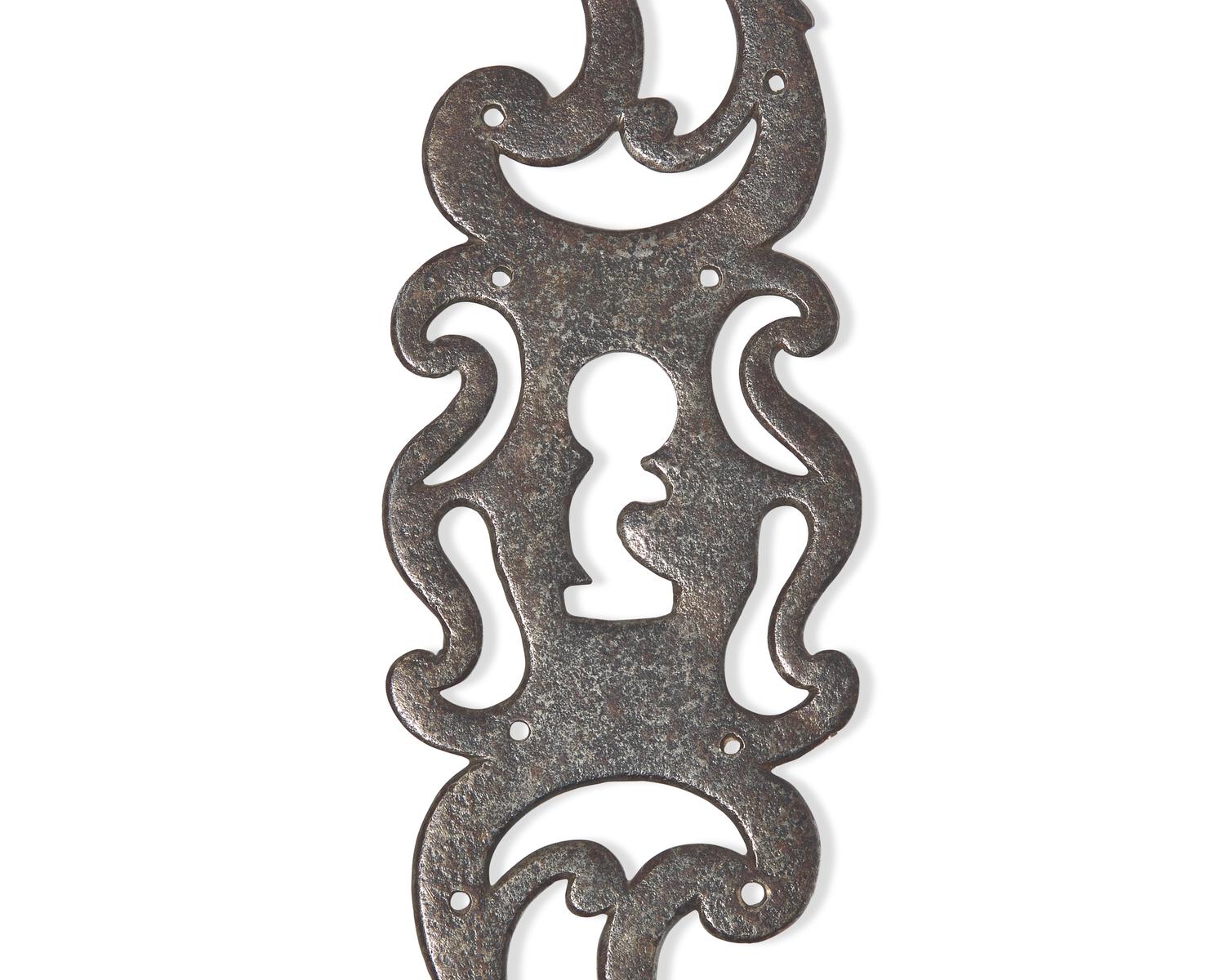 A Collection of Seven Wrought Iron Escutcheons, French, 18th and 19th Century