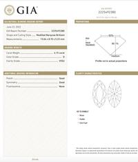 4.15 CARAT MODIFIED MARQUISE BRILLIANT CUT DIAMOND