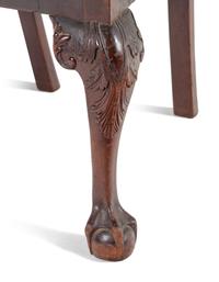 A Chippendale Carved Mahogany Claw-and-Ball Foot Side Chair