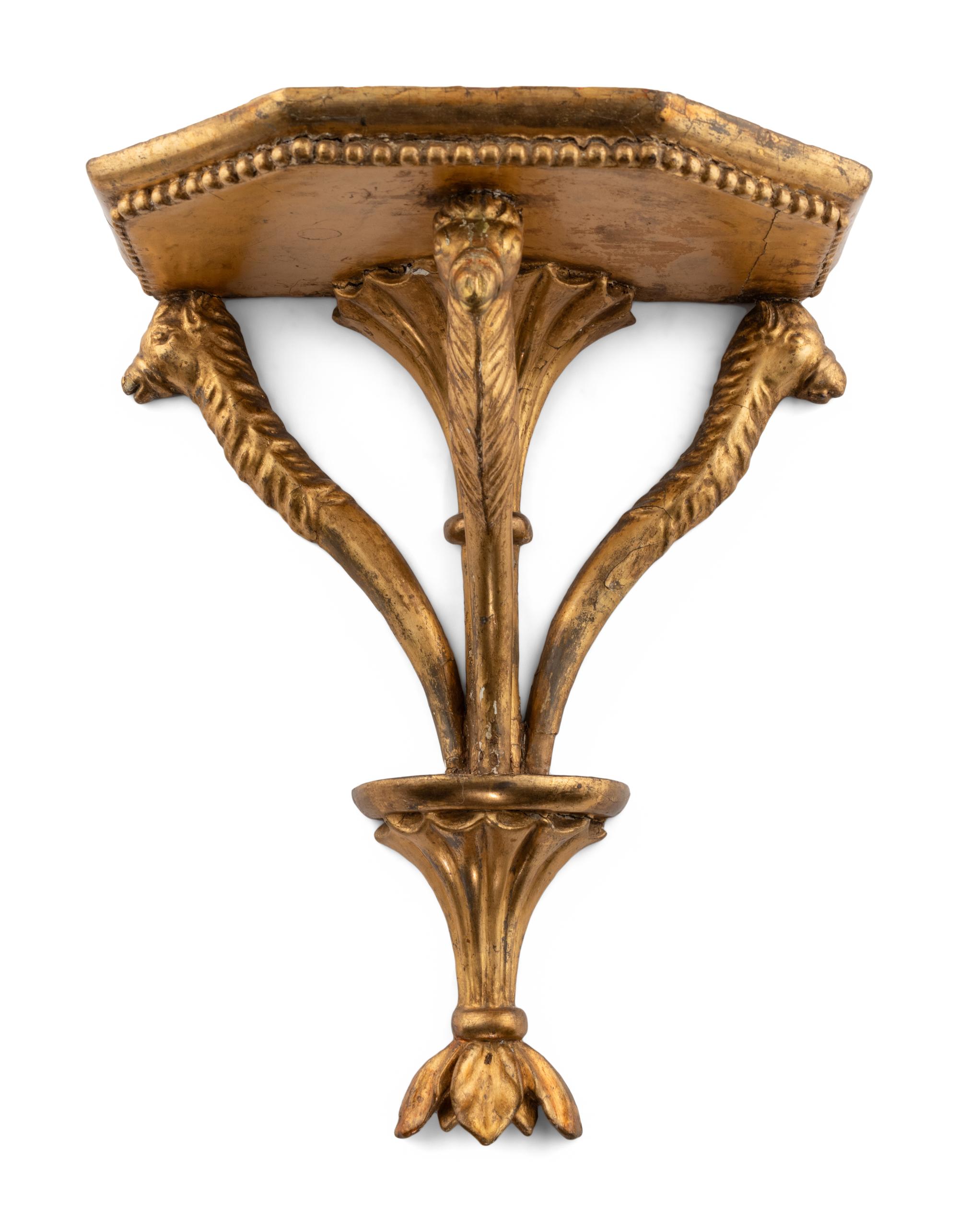 A George III Giltwood Wall Bracket