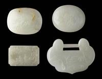 Four Chinese White Jade Carvings