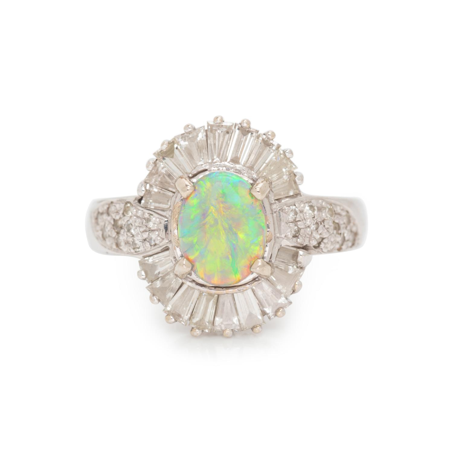 OPAL AND DIAMOND RING