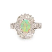 OPAL AND DIAMOND RING