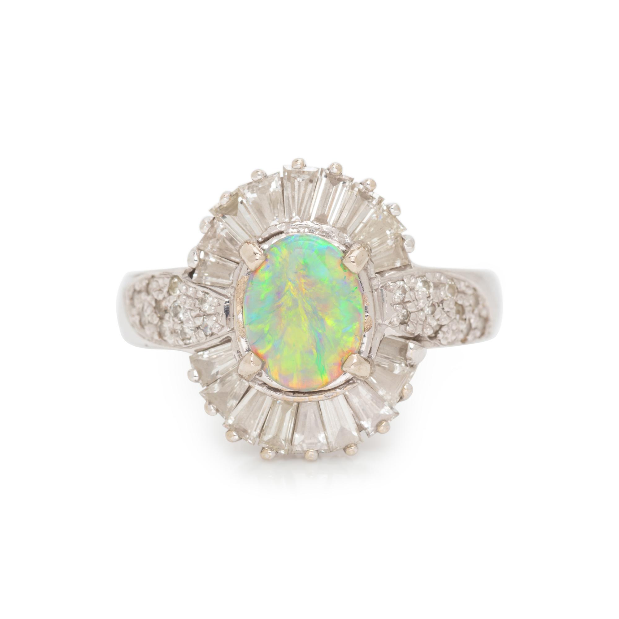 OPAL AND DIAMOND RING