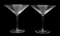 A Set of Twenty-Four English Glass Martini Glasses Height 6 1/4 inches. — Thomas Goode, Purveyor to Queen Elizabeth II